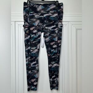 Lululemon Fast and Free Tight II Glacier Camo Starlight Leggings Size 10